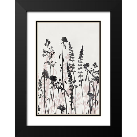 Wildflower Blooming Garden I  Black Modern Wood Framed Art Print with Double Matting by Isabelle Z