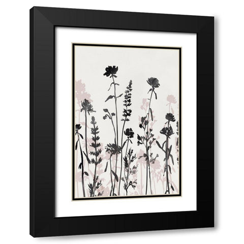 Wildflower Blooming Garden II Black Modern Wood Framed Art Print with Double Matting by Isabelle Z