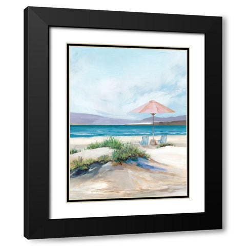 Summer Beach Days Black Modern Wood Framed Art Print with Double Matting by Isabelle Z