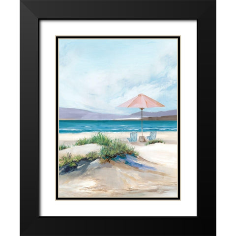Summer Beach Days Black Modern Wood Framed Art Print with Double Matting by Isabelle Z