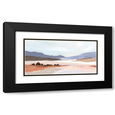 Blushing Land Black Modern Wood Framed Art Print with Double Matting by Isabelle Z