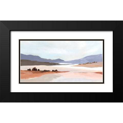 Blushing Land Black Modern Wood Framed Art Print with Double Matting by Isabelle Z
