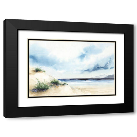 Sandy Beach I Black Modern Wood Framed Art Print with Double Matting by Isabelle Z