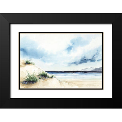 Sandy Beach I Black Modern Wood Framed Art Print with Double Matting by Isabelle Z