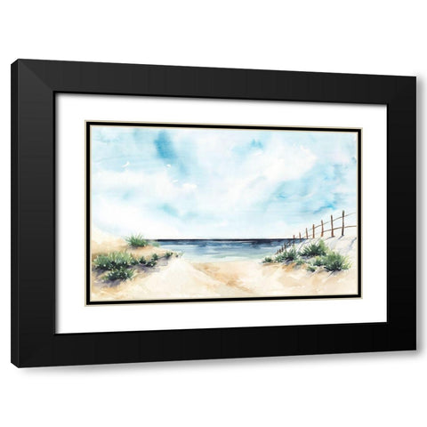 Sandy Beach II Black Modern Wood Framed Art Print with Double Matting by Isabelle Z