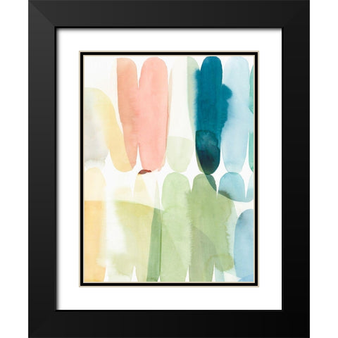 Rounded Overlay I Black Modern Wood Framed Art Print with Double Matting by Isabelle Z