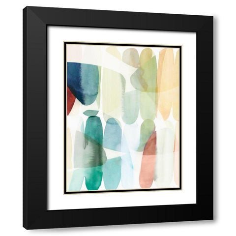 Rounded Overlay II Black Modern Wood Framed Art Print with Double Matting by Isabelle Z