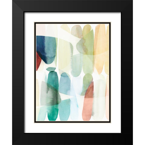 Rounded Overlay II Black Modern Wood Framed Art Print with Double Matting by Isabelle Z