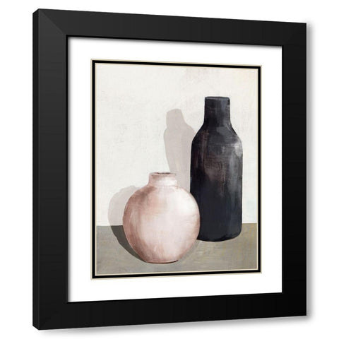 Vases I Black Modern Wood Framed Art Print with Double Matting by Isabelle Z
