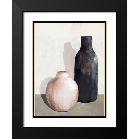 Vases I Black Modern Wood Framed Art Print with Double Matting by Isabelle Z