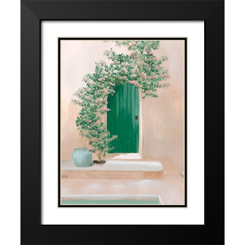 Flowers to Welcome you Home I Black Modern Wood Framed Art Print with Double Matting by Isabelle Z