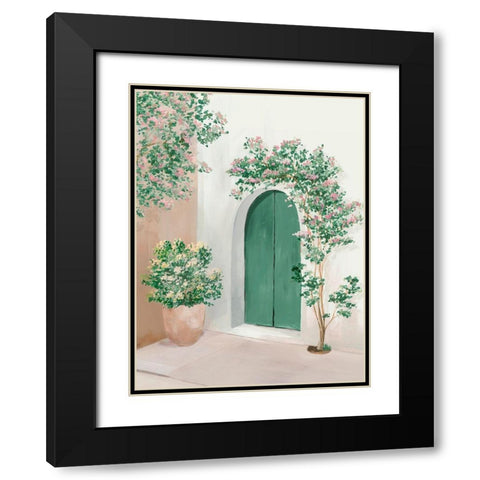 Flowers to Welcome you Home II Black Modern Wood Framed Art Print with Double Matting by Isabelle Z