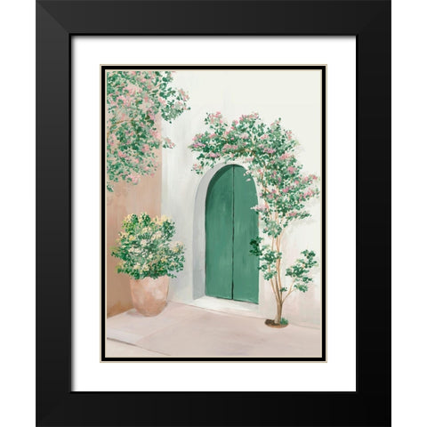 Flowers to Welcome you Home II Black Modern Wood Framed Art Print with Double Matting by Isabelle Z