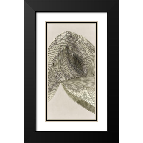 Linear Sage Pathways I Black Modern Wood Framed Art Print with Double Matting by Isabelle Z