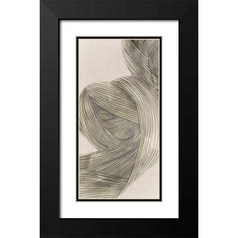 Linear Sage Pathways II Black Modern Wood Framed Art Print with Double Matting by Isabelle Z