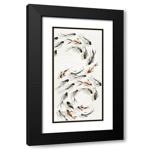 Water Dance I Black Modern Wood Framed Art Print with Double Matting by Isabelle Z