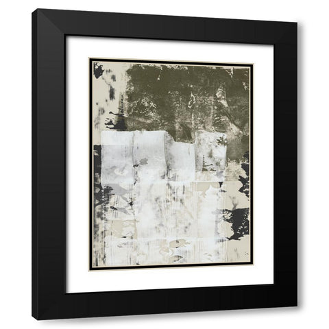 Reflections in Sage I Black Modern Wood Framed Art Print with Double Matting by Isabelle Z