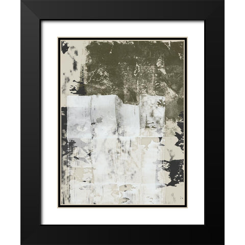 Reflections in Sage I Black Modern Wood Framed Art Print with Double Matting by Isabelle Z
