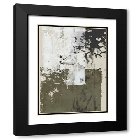 Reflections in Sage II Black Modern Wood Framed Art Print with Double Matting by Isabelle Z