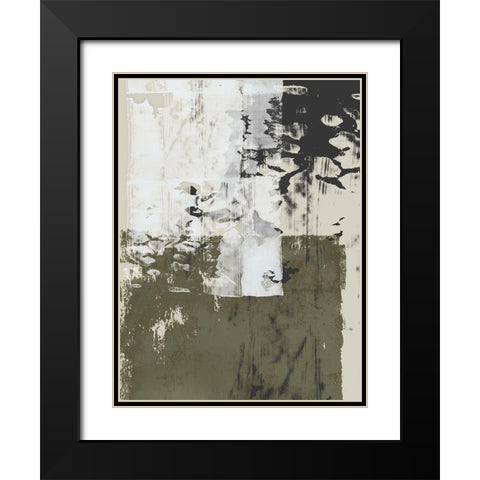Reflections in Sage II Black Modern Wood Framed Art Print with Double Matting by Isabelle Z