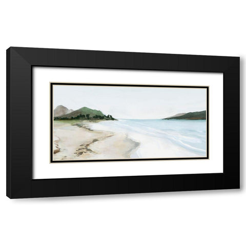 A Kiss from a Wave  Black Modern Wood Framed Art Print with Double Matting by Isabelle Z
