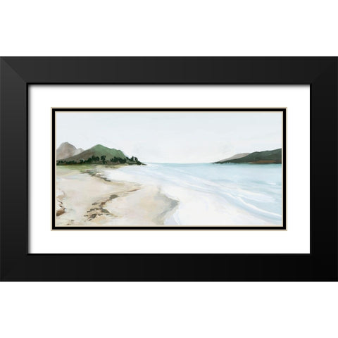 A Kiss from a Wave  Black Modern Wood Framed Art Print with Double Matting by Isabelle Z