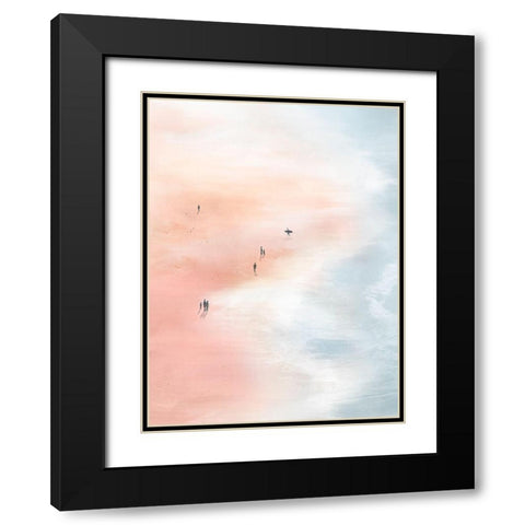 Pink Sand Beaches II Black Modern Wood Framed Art Print with Double Matting by Isabelle Z