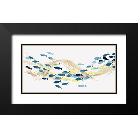 Under Water Sea Life Black Modern Wood Framed Art Print with Double Matting by Isabelle Z
