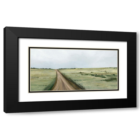 Country Road  Black Modern Wood Framed Art Print with Double Matting by Isabelle Z