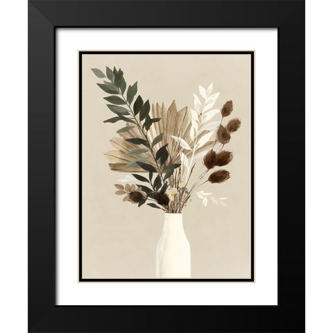 Dried Bundle II Black Modern Wood Framed Art Print with Double Matting by Isabelle Z