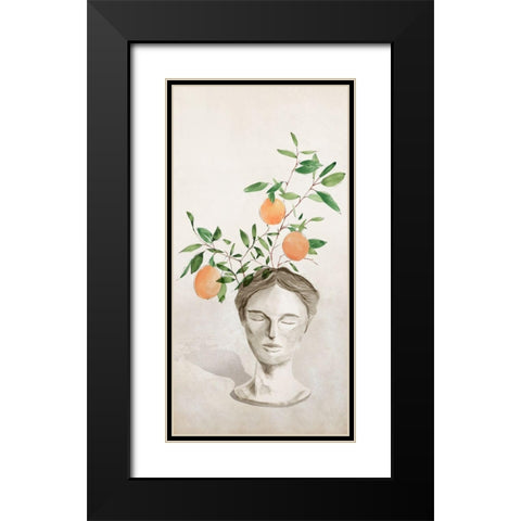 Head Planter I  Black Modern Wood Framed Art Print with Double Matting by Isabelle Z