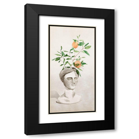 Head Planter II Black Modern Wood Framed Art Print with Double Matting by Isabelle Z