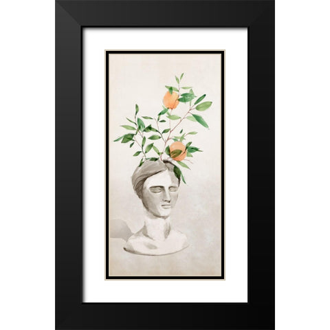 Head Planter II Black Modern Wood Framed Art Print with Double Matting by Isabelle Z