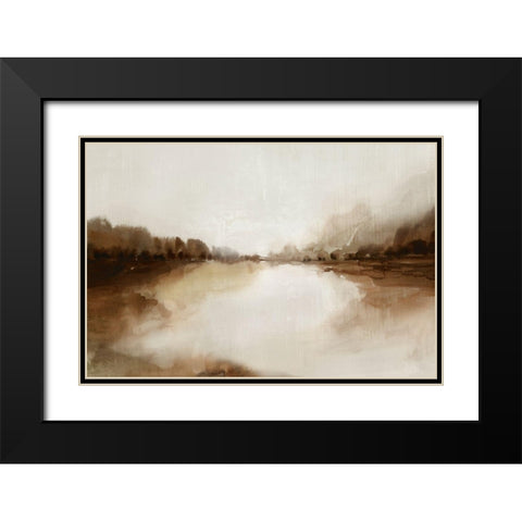Firestone Lakeview  Black Modern Wood Framed Art Print with Double Matting by Isabelle Z