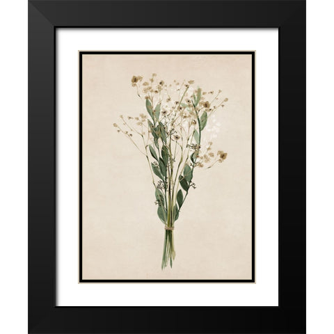 Vintage Dried Bunch I  Black Modern Wood Framed Art Print with Double Matting by Isabelle Z
