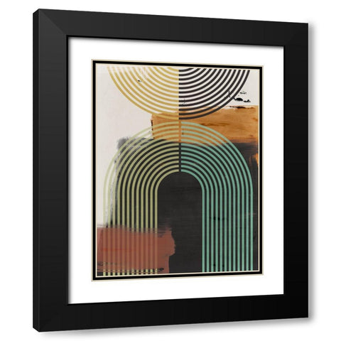 Bolded I  Black Modern Wood Framed Art Print with Double Matting by Isabelle Z