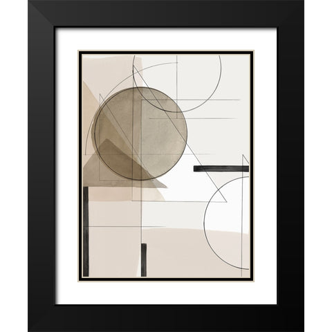 Insider I Black Modern Wood Framed Art Print with Double Matting by Isabelle Z