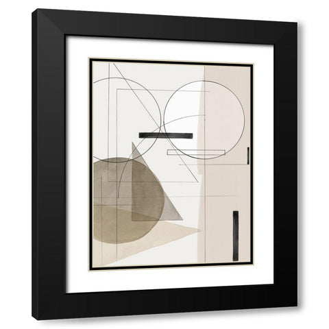 Insider II Black Modern Wood Framed Art Print with Double Matting by Isabelle Z