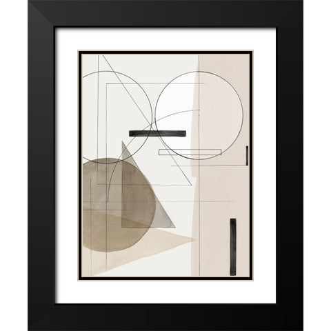 Insider II Black Modern Wood Framed Art Print with Double Matting by Isabelle Z