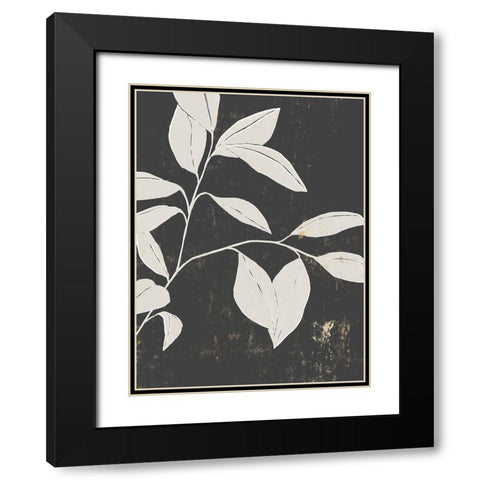 Noir Cuts I Black Modern Wood Framed Art Print with Double Matting by Isabelle Z
