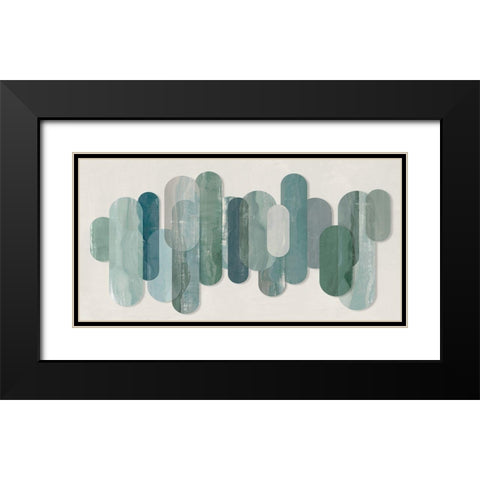 Mirror Images  Black Modern Wood Framed Art Print with Double Matting by Isabelle Z