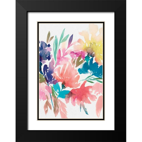 Fresh Bouquet I Black Modern Wood Framed Art Print with Double Matting by Isabelle Z