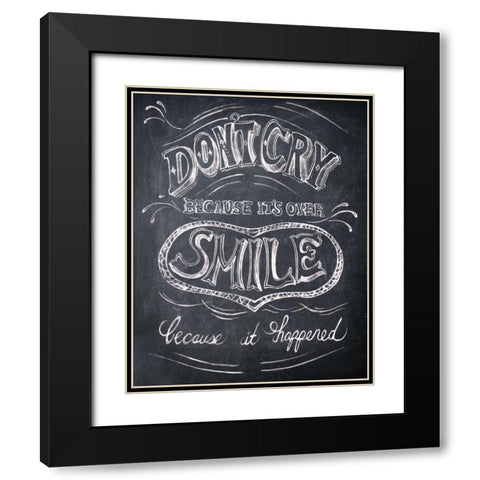 Smile - Mini Black Modern Wood Framed Art Print with Double Matting by Fontaine, Drako