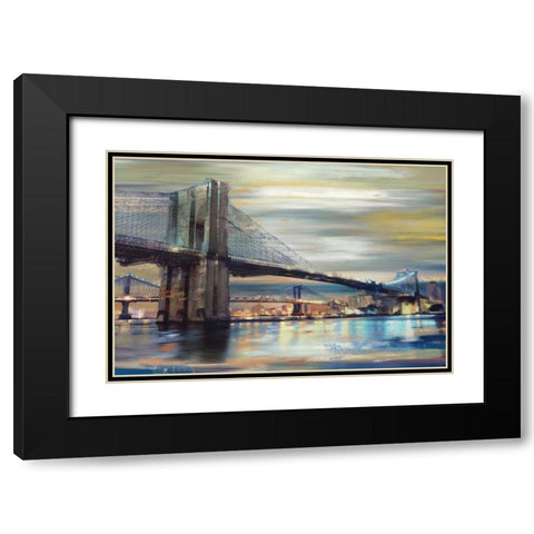 Twilight Crossing Black Modern Wood Framed Art Print with Double Matting by Fontaine, Drako