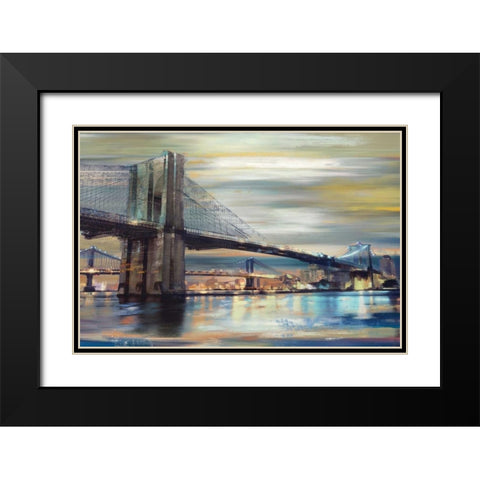 Twilight Crossing Black Modern Wood Framed Art Print with Double Matting by Fontaine, Drako