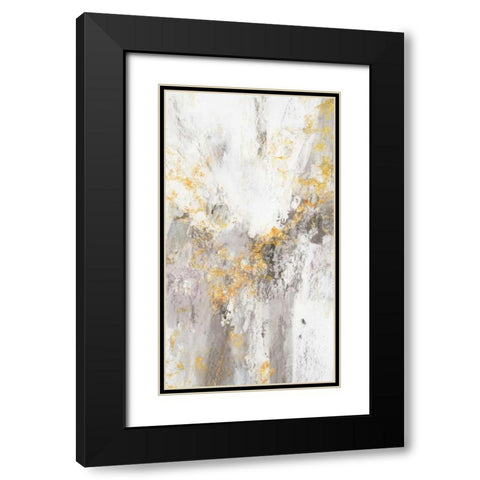 Flow White II Black Modern Wood Framed Art Print with Double Matting by Gardner, Jennifer