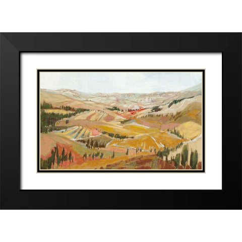 Rolling Hills Tuscany Black Modern Wood Framed Art Print with Double Matting by Gardner, Jennifer
