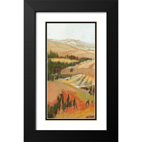 Tuscany Landscape I Black Modern Wood Framed Art Print with Double Matting by Gardner, Jennifer