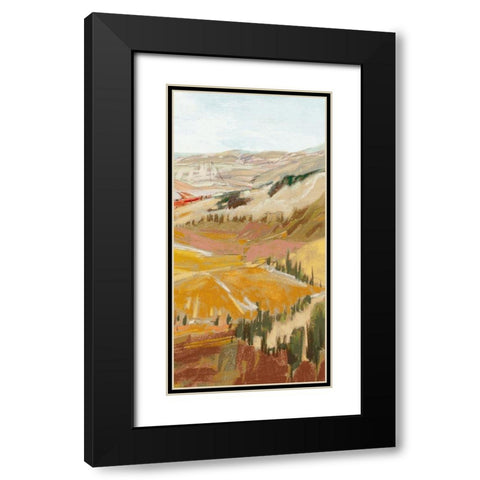 Tuscany Landscape II  Black Modern Wood Framed Art Print with Double Matting by Gardner, Jennifer