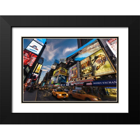 Palace Theater Traffic Black Modern Wood Framed Art Print with Double Matting by Gaudet, Guilliame